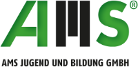 Die Grafik zeigt das Logo von AMS Jugend und Bildung GmbH.