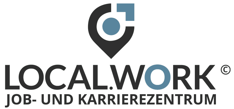 Die Grafik zeigt das Logo von LOCAL.WORK - Job- und Karrierezentrum Dresden.